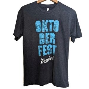 𝅺LEINENKUGEL Oktoberfest Navy Blue T-shirt Women's Size Small NWOT